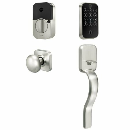 YALE REAL LIVING Yale Assure Lock 2 Bundle with Touchscreen Wi Fi Deadbolt, Ridgefield Handleset Passage, and BYRD420WF1RX619